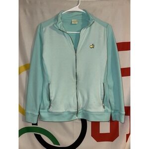 Peter Millar Masters Jacket Womens Small Teal Striped Full Zip Golf